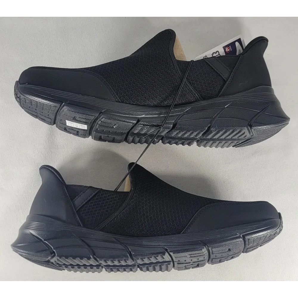 Skechers Shoes Men's Slip Ins Swift Fit Black Sneaker Memory Foam 16997S Size 12